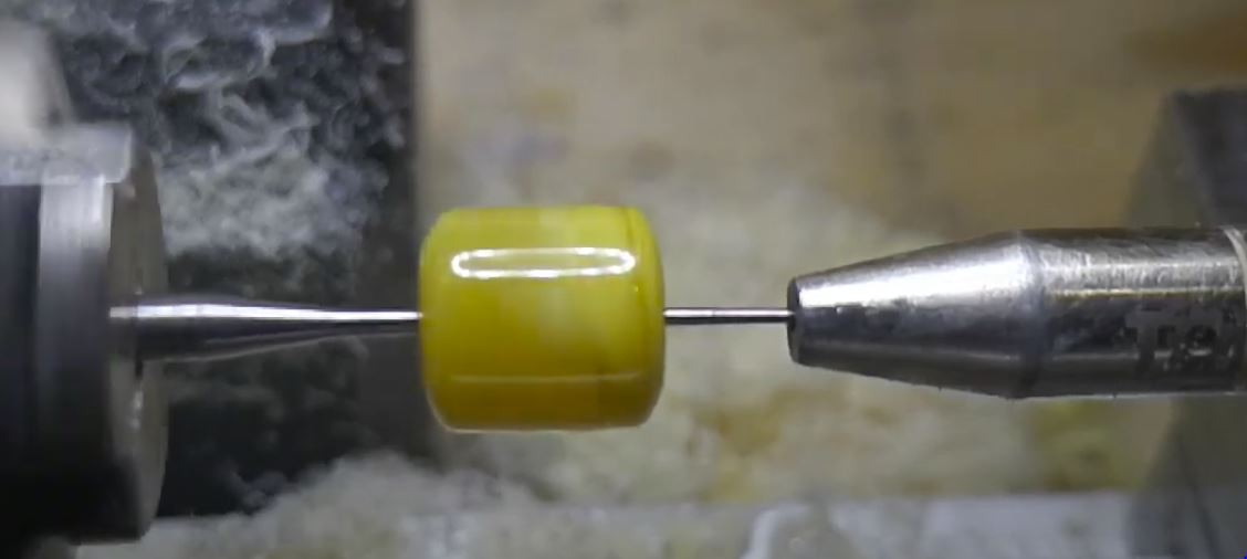 Woodturning detail: pen or tesbih beads